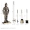 Lavish Home 3-Piece Fireplace Tool Set Medieval Knight Cast Iron Statue Holds Heavy Duty Essential Tools 80-FPTS-2 - alternate 5