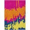 Homeroots 9' X 12' Pink Orange And Blue Abstract Washable Indoor Outdoor Area Rug 613642 - alternate 5