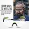 Jackson Safety Maxview+, Safety Glasses, Anti-Fog & Anti-Scratch, Clear Lens, Black/Green Frame, Half-Frame 60000 - alternate 6
