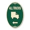 Signmission Trucks Sign All Trucks With Truck Symbol & L, 12 In X 18 In Architectural, Heavy Gauge Aluminum A-OV-G-1218-22783 - alternate 1
