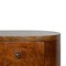 Homeroots 21" Brown Solid Wood Round Two Drawer Nightstand 651490 - alternate 5