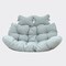 Leisuremod 2-Person Hanging Egg Chair Cushion, Weather-Resistant, Headrest & Zippered Cover ES52C-LGR - alternate 1