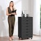 Simple Deluxe 7 Drawer Chest, Home Office File Cabinets Wooden, Dressers Storage Cabinet, Small Drawers Wood Orga 3A88CHEST7C01BLK - alternate 1