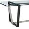 Homeroots 72" Clear And Black Glass And Iron Sled Base Dining Table 569430 - alternate 8