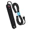 Digital Energy 6-Outlet Surge Protector Power Strip with 2 USB Ports, 15 Ft.; Black ENR1-1007 - alternate 4