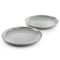 Gibson Home Rockaway 2 Piece 10.5 Inch Round Stoneware Dinner Plate Set in Matte Grey 138969.02 - alternate 1