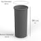 Regal Altair 22 Gallon Round Plastic Gray Wastebasket, Heavy-Duty HDPE ZR-TC-500-22RND-GRY - alternate 5