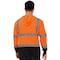 Protectx Long Sleeve T-Shirt, Class 2, Type R, Polyester, Orange, M, 3 PK ST-H150LS1-OR-M-03 - alternate 4