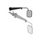 K&M Mfg Mirror Kit for Buhler-Versatile/New Holland-Ford Genesis Series Tractor Right-Hand Black 3169 - alternate 1