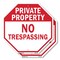 Signmission Private Property No Trespassing, 6 inch X 6 inch, Plastic Sign, 2PK OC-P-2PACK-6-142 - alternate 1