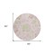 Homeroots 8' Pink Blush And Artichoke Green Round Floral Washable Indoor Outdoor Area Rug 589490 - alternate 6
