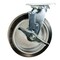 Service Caster 8 Inch Rubber on Aluminum Swivel Caster with Roller Bearing and Brake SCC SCC-30CS820-RAR-TLB - alternate 1