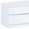 Homeroots 17" White Two Drawers Manufactured Wood Mirrored Nightstand 329629 - alternate 3