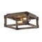 Jonathan Y Magnolia 11.5" 2-Light Iron Rustic Farmhouse LED Flush Mount, Brown JYL7472A - alternate 1