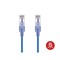 Monoprice Slim Cat6A Cable, 5 Pack, 5 ft.Blue 15134 - alternate 1