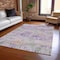 Homeroots 3' X 5' Lavender And Purple Striped Washable Indoor Outdoor Area Rug  609552 - alternate 6