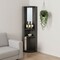 Homeroots 75" Smoky Black Wood Corner Bar Cabinet With Two Doors 546433 - alternate 7