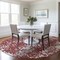 Homeroots 8' Burgundy And Ivory Round Abstract Washable Indoor Outdoor Area Rug 612943 - alternate 6