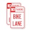 Signmission No Parking Bike Lane, 12'' X 18'' 2 Signs, Heavy Gauge Aluminum, 2PK A-1218-2PACK-23629 - alternate 1