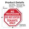 Signmission No Trespassing Do Not Enter Tenants, 6 inch X 6 inch, Plastic Sign, 2PK OC-P-2PACK-6-96 - alternate 6