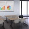 Regency Kobe T-Base Training Seminar Table W/ 2 Zeng Stack Chairs, 60 in W, 24 in L, Noble Oak MKTRCT6024NO44GY - alternate 6