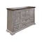 Homeroots 69" Gray Solid Wood Six Drawer Triple Dresser 524547 - alternate 3