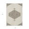 Homeroots 3' X 5' Ivory Beige And Gray Oriental Washable Indoor Outdoor Area Rug 598202 - alternate 4