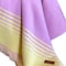 Homeroots Pink and Yellow Woven Acrylic Striped Throw Blanket With Fringe 534359 - alternate 3