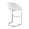 Armen Living Katherine 26in Counter Stool in Brushed Stainless Steel with White Faux Leather LCKABABSWHI26 - alternate 6