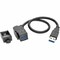 Tripp Lite USB 3.0 KEYSTONE PANEL MOUNT COUPLER EXTENSION CABLE ANGLED 1 U324-001-KPA-BK - alternate 1