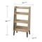 Homeroots 45" Natural Brown Manufactured Wood Four Tier Etagere Bookcase 490167 - alternate 3