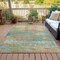Homeroots 8' X 10' Wheat Sky Blue And Beige Abstract Washable Indoor Outdoor Area Rug 631464 - alternate 5