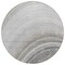 Homeroots 8' Gray Silver And Beige Round Abstract Washable Indoor Outdoor Area Rug 577297 - alternate 5
