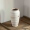 Uniquewise 11in Ceramic Stripe Vase Vintage Decorative Modern Farmhouse Piece for Home Centerpieces, White QI004793 - alternate 5