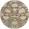 Homeroots 8' Chocolate And Beige Round Floral Washable Indoor Outdoor Area Rug 605195 - alternate 5