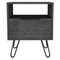 Homeroots 22" Gray Faux Wood Nightstand With Storage 478274 - alternate 1