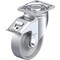 Zoro Select Plate Caster, Swivel, Metal, 6 1/2"H LH-G 125K-1-FI - alternate 1