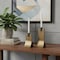 Homeroots Set of Two Gold And Black Distressed Hammered Metal Tabletop Taper Candle Holders, 2PK 608535 - alternate 4