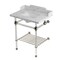 Kingston Brass 30-Inch Carrara Marble Console Sink with Acrylic Legs and Shelf, 8-Inch, 3-Hole LMS30MASQB6 - alternate 1