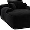 Homeroots 67" Black Corduroy Oversized Chaise Lounge Chair And Toss Pillows 634605 - alternate 7