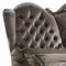 Homeroots 87" X 100" X 75" Velvet Antique Platinum Upholstery Poly Resin California King Bed 348194 - alternate 5