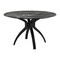 Homeroots 50" Black Faux Marble and Steel Pedestal Base Round Top Dining Table 557694 - alternate 1