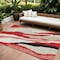 Homeroots 10' X 14' Red Black And Beige Abstract Washable Indoor Outdoor Area Rug 601001 - alternate 1