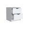 Homeroots 19" White Wood Two Drawer Nightstand 526147 - alternate 8