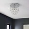 Jonathan Y Lillibet 9.88" 1-Light Traditional Transitional Iron LED Semi Flush Mount, Chrome/Clear JYL9900A - alternate 8