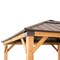 Sunjoy 11ft x 11ft Amari Outdoor Patio  Cedar Framed Gazebo, Brown Steel, Polycarbonate Hip Roof Hardtop A102007203 - alternate 5