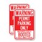 Signmission Permit Parking Only Unauthorized Vehicles Booted at Veh, 18'' X 24'', Heavy Gauge Aluminum, 2PK A-1824-2PACK-23311 - alternate 1