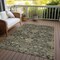 Homeroots 5' X 8' Charcoal And Beige Damask Washable Indoor Outdoor Area Rug 603378 - alternate 5