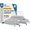 Lifemaster Velvet Skirt Hangers, Adjustable Clips, 360 Deg Swivel Hook, Non-Slip, Holds 10 lbs, White, 20PK LMVSH20WH - alternate 1