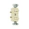 Pass & Seymour Double Combination Switch, 15 A, 120/277 VAC, Side Wire Terminal, Ivory 690IGCC6 - alternate 2